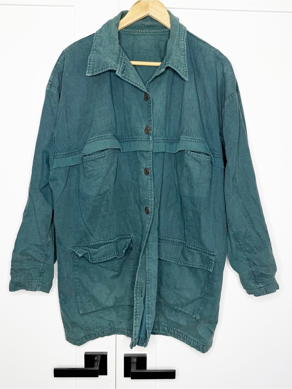 The North Face button down shirt jacket Medium Large green vintage lightweight